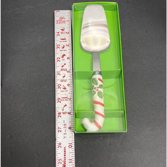 Vintage Candy Cane Handle Cake Pie Server Slicer Stainless Steel - Picture 6 of 6
